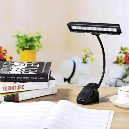 LED Music Stand Light, lâmpada de leitura do livro, kit de iluminação pescoço flexível, pianistas, músico presentes suprimentos - Image 1