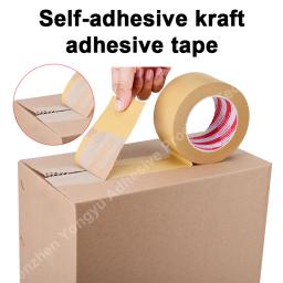 Fita adesiva decorativa Gomada Reforçada, Papel Kraft autoadesivo, Embalagem de selagem de caixa Flatback, 50m por rolo - Image 3