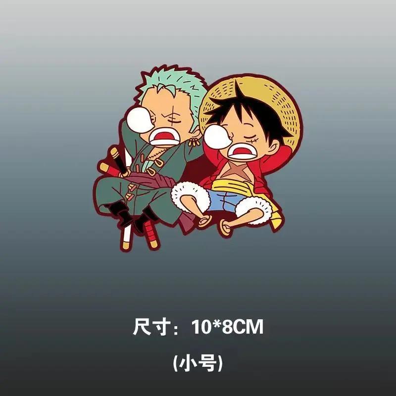 Luffy zoro desenhos animados adesivos criativos, carro, motocicleta, impermeável, reflexivo, bonito, moda, decoração de anime, 1 pc - Image 1