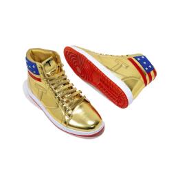 Tênis de corrida antiderrapante de cano alto masculino, bota de tornozelo, sapato dourado, tênis de ginástica, nunca envolvente, moda casual - Image 4