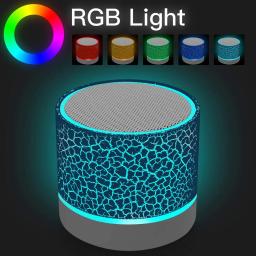 Mini alto-falante Bluetooth sem fio portátil, Rachado Super Bass Stereo, Recarregável com luzes LED, AICase, Novo, 2024 - Image 5