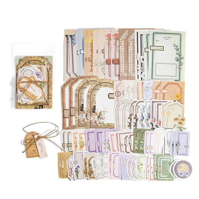 Kit de papel JIAMEI Vintage Decor Materiais, Scrapbooking DIY, papelaria criativa, papel artesanal, colagem de arte, Junk Journal, 100pcs Pack - Image 1