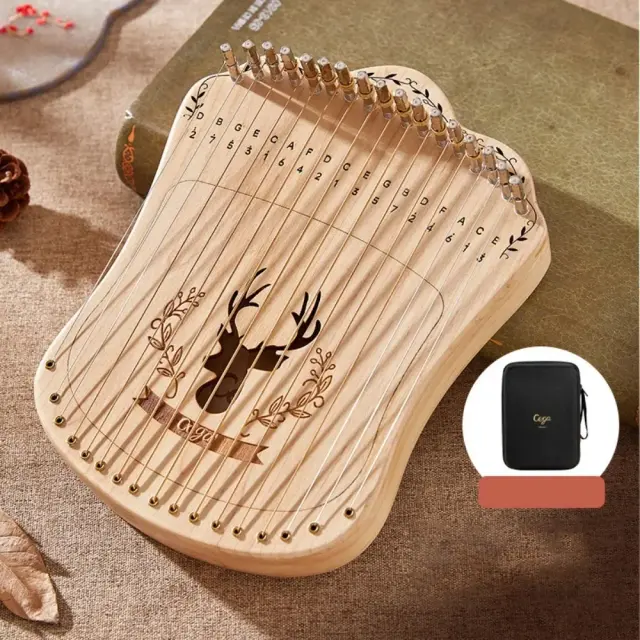 Mini Harpa Lira Portátil para Crianças com 17 Cordas - Ideal para Iniciantes e Amantes de Fingerstyle