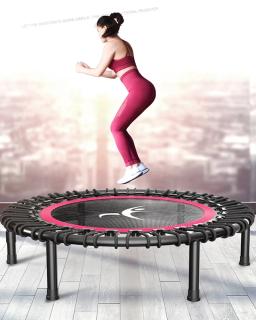 Trampolim de fitness silencioso mini com alça ajustável comprimento adultos crianças ginásio indoor bungee rebounder salto trainer treino - Image 3