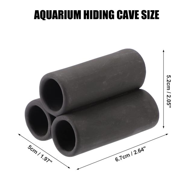 Decoração de Aquário UXCELL: Caverna Escondida para Camarões e Peixes em Cerâmica