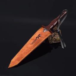 Damasco Aço Espada Jogo Periférico Toy Collection, Cultura Antiga Arma Fria, Uncut Katana Blade Acessórios, Presente, 22cm - Image 4