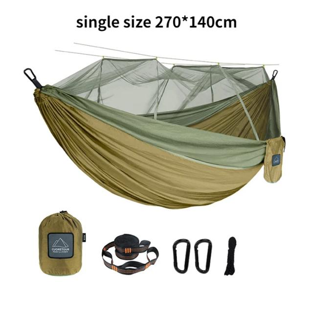 Rede Mosquiteiro Portátil para Viagem e Acampamento, Tamanhos Simples e Duplo em Tecido de Nylon