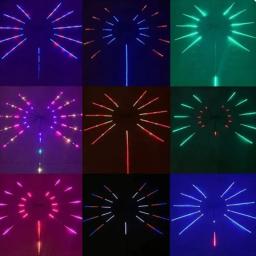 Fogos de artifício LED Strip Light, Música Control, Sinfonia, RGB, Sonho, Meteor Lamp, Kit completo, Casamento, Natal - Image 5