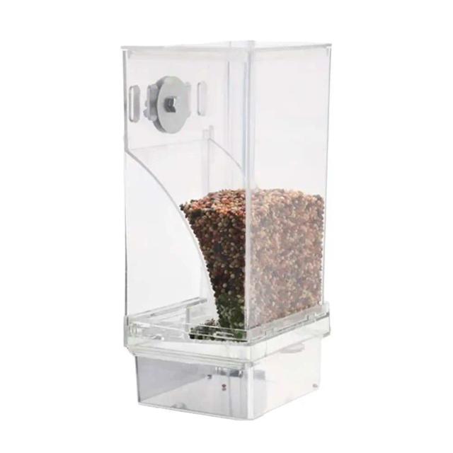 Alimentador Automático Ajustável Transparente para Papagaios e Pássaros com Proteção Anti-respingo