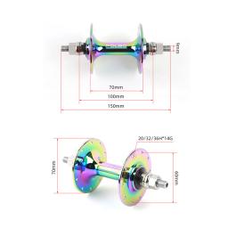 Conjunto de rodas de bicicleta de engrenagem fixa POLSO Conjunto de rodas de bicicleta Fixie dianteiras e traseiras de liga de alumínio - Image 6