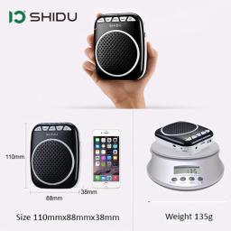 SHIDU Amplificador De Voz Portátil Megafone Mini Speaker De Áudio Com Microfone Altifalante Ultraleve Recarregável Para Professores 308 - Image 2