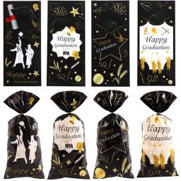 50 pçs sacos de presente classe de 2024 temporada de formatura decorações de festa suprimentos de formatura doces biscoito cozimento embrulho de presente saco de favor - Image 1