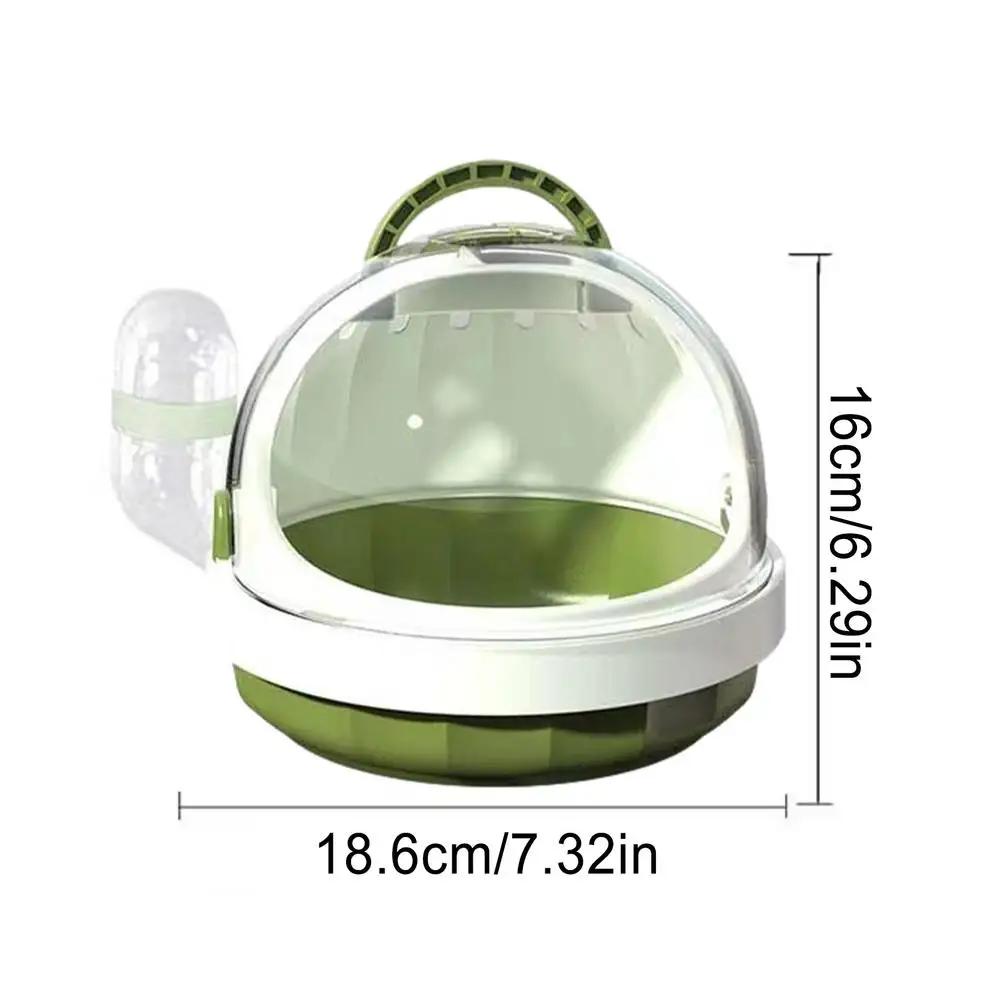 Maleta portátil de hamster, Transportadora de viagem com garrafa de água destacável, Bolsa panorâmica para viagem, Porco-da-Guiné - Image 1