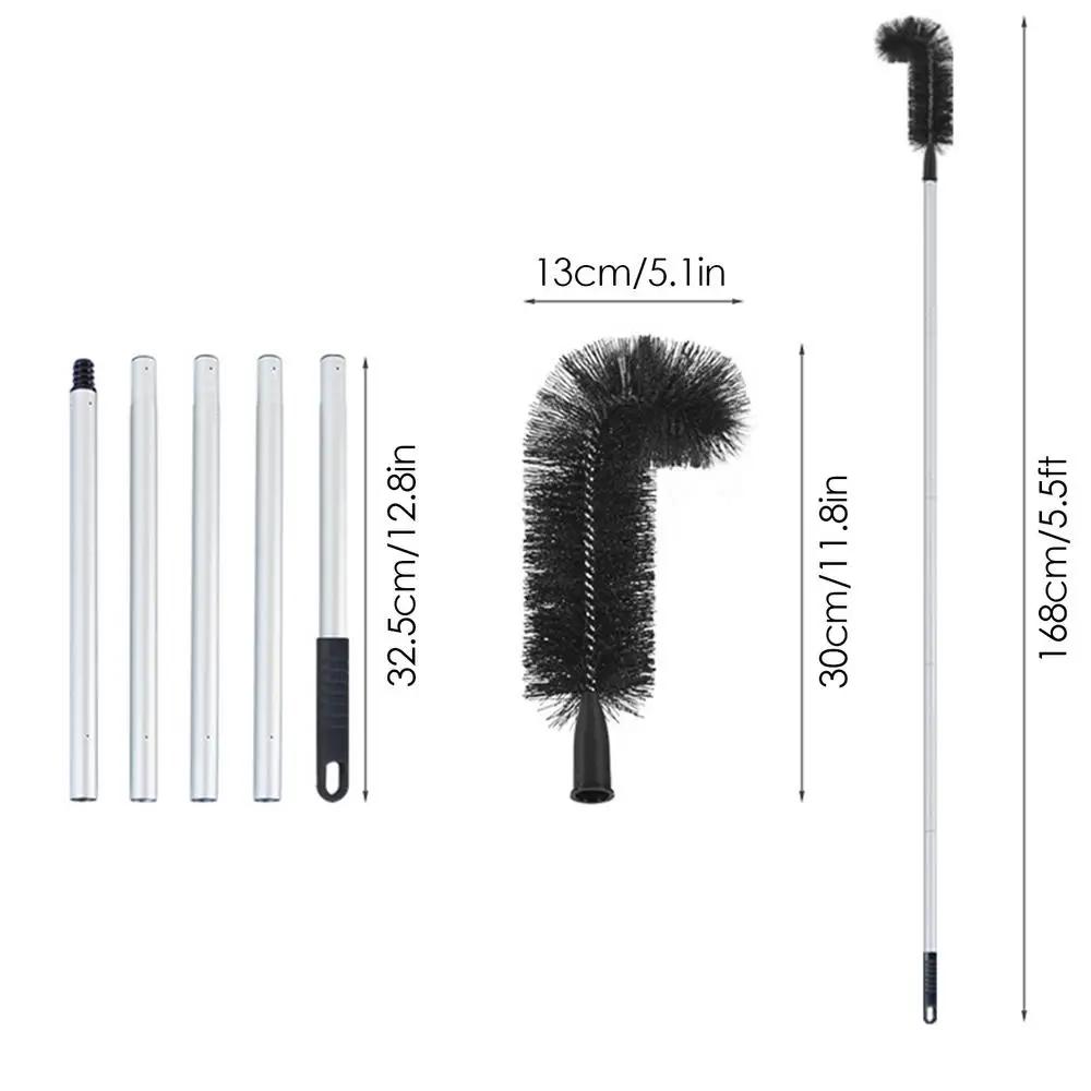 Escova de limpeza de calha telescópica Removendo detritos de folhas Ângulo ajustável para áreas de difícil acesso, Guard Cleaning Tools - Image 1
