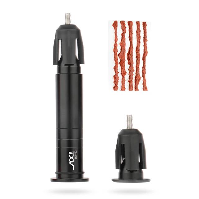 Kit de reparo rápido de pneus sem câmara de ar, mtb, bicicleta de estrada, mountain bike, selante de perfuração, tira de borracha, ferramenta de broca, alça, extremidade da barra escondida - Image 1