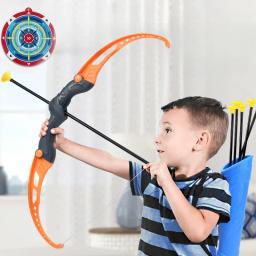 Conjunto de arco e flecha para crianças, brinquedos de tiro com arco ao ar livre para crianças de 4 a 8 a 12 anos com setas de ventosa para crianças e adultos, alívio do estresse - Image 1