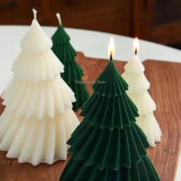 3D Árvore De Natal Silicone Mold, DIY Vela Fazendo Kit, Sabão Artesanal, Ferramentas De Cozimento De Resina De Gesso, Presentes De Férias - Image 4