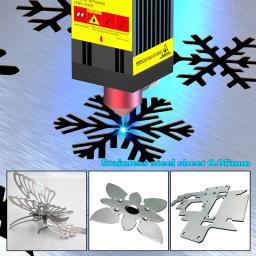Feungsake 90w módulo do laser com auxílio de ar de madeira marcação cortador ferramenta cabeça laser para o corte acrílico 455nm azul pmw - Image 4