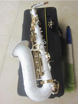 Saxofone Alto profissional A-992 White Gold Key Super Musical instrumento Alta Qualidade E Sax Plano Com Caso - Image 5