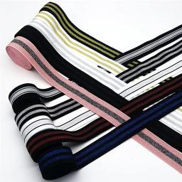 Faixa listrada elástica para decoração de vestuário, suprimentos de costura, 1m, 2m, 3m, 5m, 10m, 20m, 40mm - Image 1
