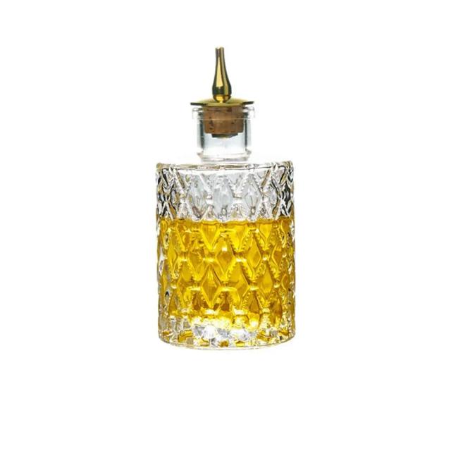 Garrafa Vintage de Bitters para Bartender em Vidro com Design Elegante