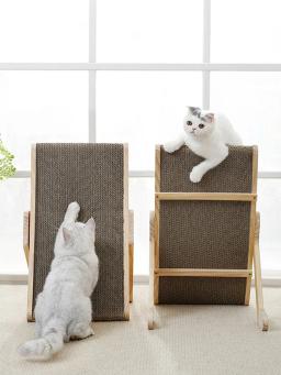 Cat Scratcher Board Frame de madeira, cama raspadores destacável, 3 em 1 arranhador, brinquedos anti-risco, treinamento, gatos de garra de moagem - Image 4