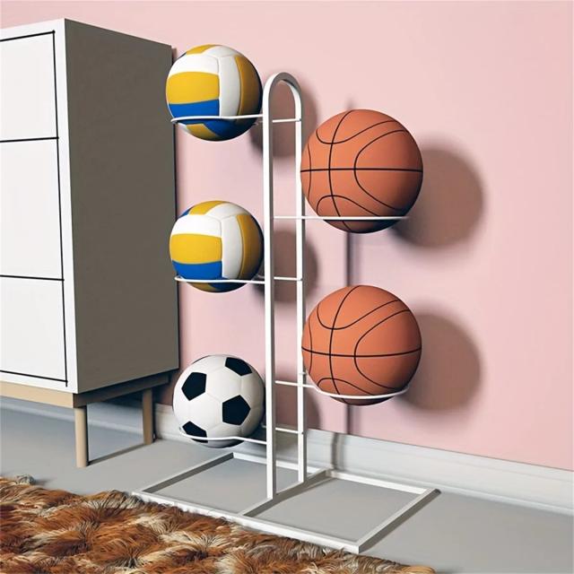 Rack de Armazenamento de Basquete em Aço Carbono para Esportes Internos