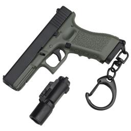Tactical Pistol Shape Keychain, Arma G17 Arma Lanterna, Tendência Anel, Mini Decorações destacáveis portáteis, Presente de Tiro Paintball - Image 3
