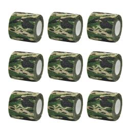 1/6/10 pces exército camuflagem elástica envoltório fita auto adesivo esportes protetor tornozelo joelho dedo braço bandagem - Image 6