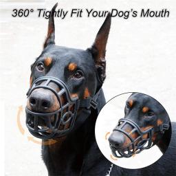 Ajustável respirável Silicone Pet Dog Focinho, Anti-morder, Mastigar, Barking Basket Muzzles, Mouse Mask, pequeno, médio, cães grandes - Image 4