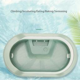 para casa de habitat de tartaruga com piscina de natação inclinada basking de plástico para tanque para répteis - Image 5