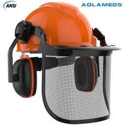 Capacete de segurança multifuncional com chapéu duro, malha de aço protetora, proteção facial, cortador de grama, equipamento protetor, capacete florestal CE - Image 1