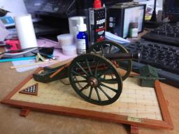 12 libras canhão de napolen período 1:20 modelo de madeira kit - Image 3