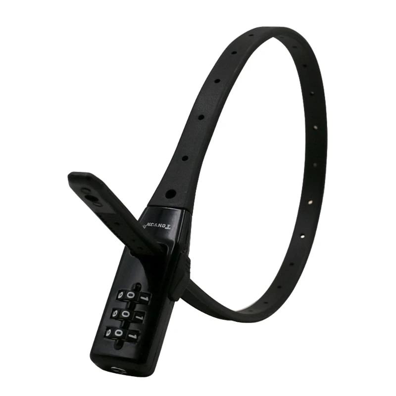 Bloqueio de bicicletas, trava de bicicleta ajustável multifuncional com zíperes trava de gravata para bagagem de bicicleta, com - Image 1