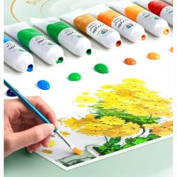 Conjunto de Tinta Acrílica Profissional em Tubos Grandes de 12ml, Pinturas Retratos em Tela, Cores Ricas Vívidas, Artistas, Estudantes, Iniciantes - Image 3