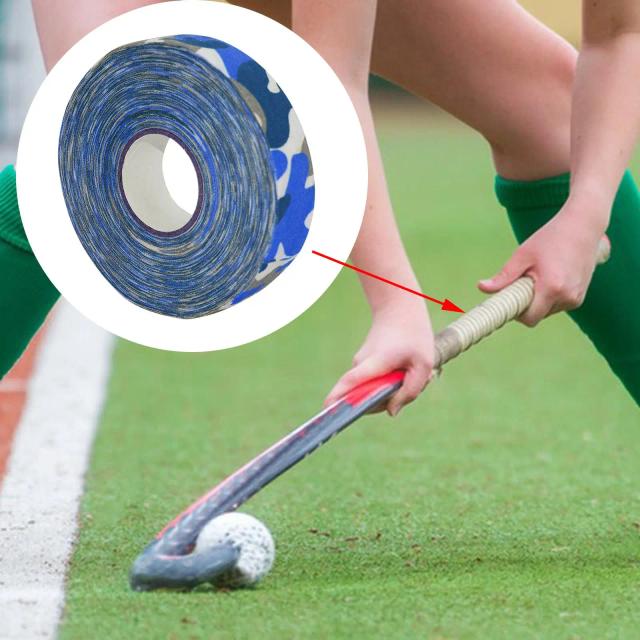 Fita de Pano Antiderrapante de 2.5cm x 25m para Hóquei no Gelo - Capa Protetora Respirável e Acessórios de Patinação