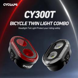 Cyclami cy300t bicicleta inteligente sensor de freio luz traseira dianteira à prova dwaterproof água mtb estrada luzes ciclismo acessórios - Image 1