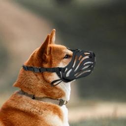 Ajustável macio Silicone Dog Focinho, malha respirável, cesta forte, boca focinhos, Pet Training Acessórios, Pequeno e Grande - Image 1