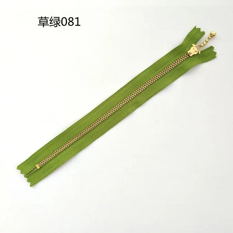 YKK-Metal Zipper para costura, dourado decorativo água Drop Slider, Pull Close End Craft, acessório DIY Bag, 3 #, 12, 15, 20cm, 100pcs por lote - Image 1