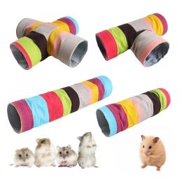 Túnel de lona dobrável para pequenos animais, túnel de esconderijo, tubos de pet, treinamento hamster, cobaias - Image 2