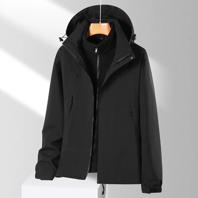 Roupas ao ar livre 3 em 1 homens mulheres jaqueta quente acampamento caminhadas montanhismo à prova dwindproof água à prova de vento roupas à prova de frio blusão
