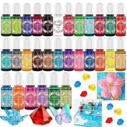Pigmento epóxi 30 cores líquido epóxi resina uv corante transparente para resina uv coloração diy resina arte jóias fazendo ferramentas - Image 3