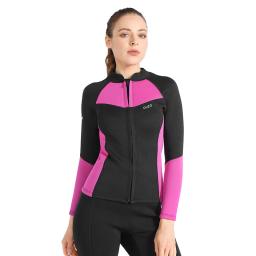 Fato com zíper frontal de neoprene para mulheres, traje mergulho adulto, mergulho livre, surf e natação, 1,5mm - Image 3