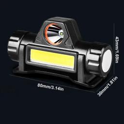 Farol de LED recarregável, Lanterna para adultos, Lâmpadas principais com base magnética - Image 5