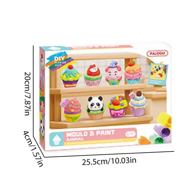 Kit de Artesanato em Gesso para Pintura: 8 Peças Divertidas para Crianças, Atividades Criativas e Decoração de Aniversário