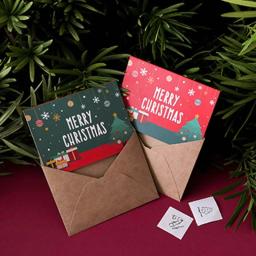 2022 novos cartões de natal cartões de felicitações cartões postais convites com envelope presente de festa de ano novo - Image 3