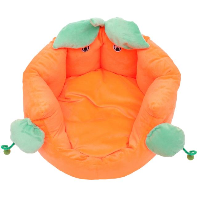Cama de Abóbora de Pelúcia para Gatos: Conforto e Quentura no Inverno