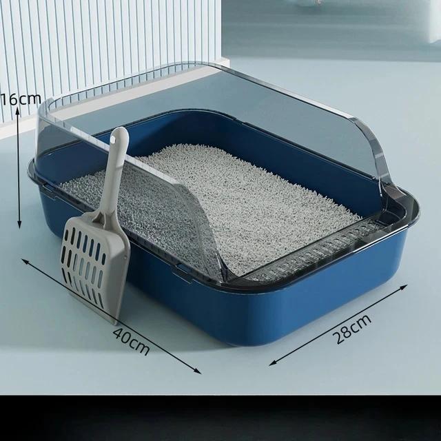 Grande capacidade gato areia caixa, plástico anti-respingos gatos sanita, pet sandbox, bandeja do gatinho, Bedpan, limpeza bacia do banho suprimentos - Image 1