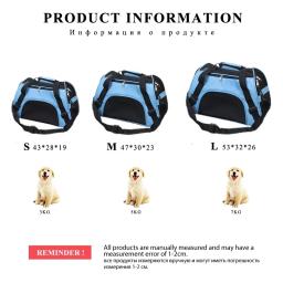 Portable Pet Carrier Bag para gatos e cães, Bolsa de viagem respirável, saco de transporte, malha, dobrável, cães pequenos - Image 2