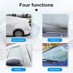 Seametal raspador de gelo do carro pá de remoção de neve inverno pára-brisa janela neve limpeza raspagem ferramenta auto disjuntor de gelo pá de neve - Image 6
